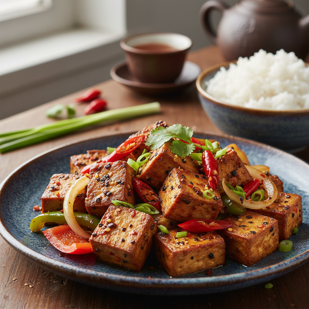 Spicy Black Pepper Tofu
